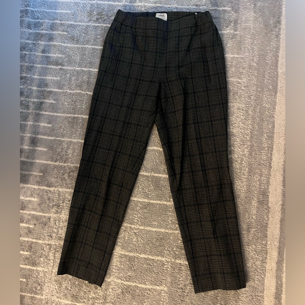 Aritzia wilfred size 2 plaid work trouser